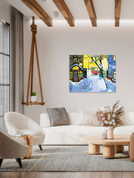 Картина по номерам &amp;quot;Снегопад в городе&amp;quot;