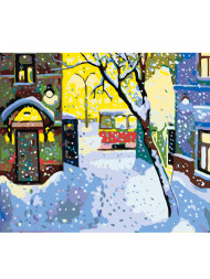 Картина по номерам &amp;quot;Снегопад в городе&amp;quot;