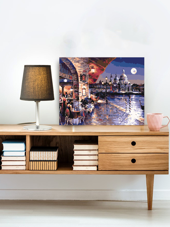 Картина по номерам &amp;quot;Кафе у берега&amp;quot;