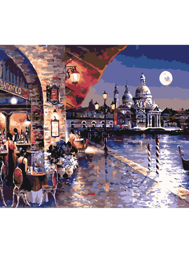 Картина по номерам &amp;quot;Кафе у берега&amp;quot;