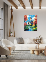 Raqamlar bo&#039;yicha rasm &quot;Qal&#039;aning go&#039;zal ko&#039;rinishi&quot;