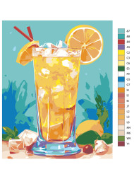 Raqamlar bo&#039;yicha rasm &quot;Apelsin bilan kokteyl&quot;