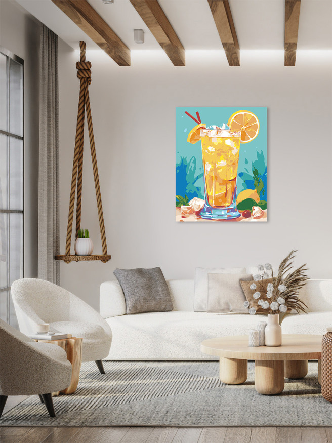 Картина по номерам &amp;quot;Коктейль с апельсином&amp;quot;