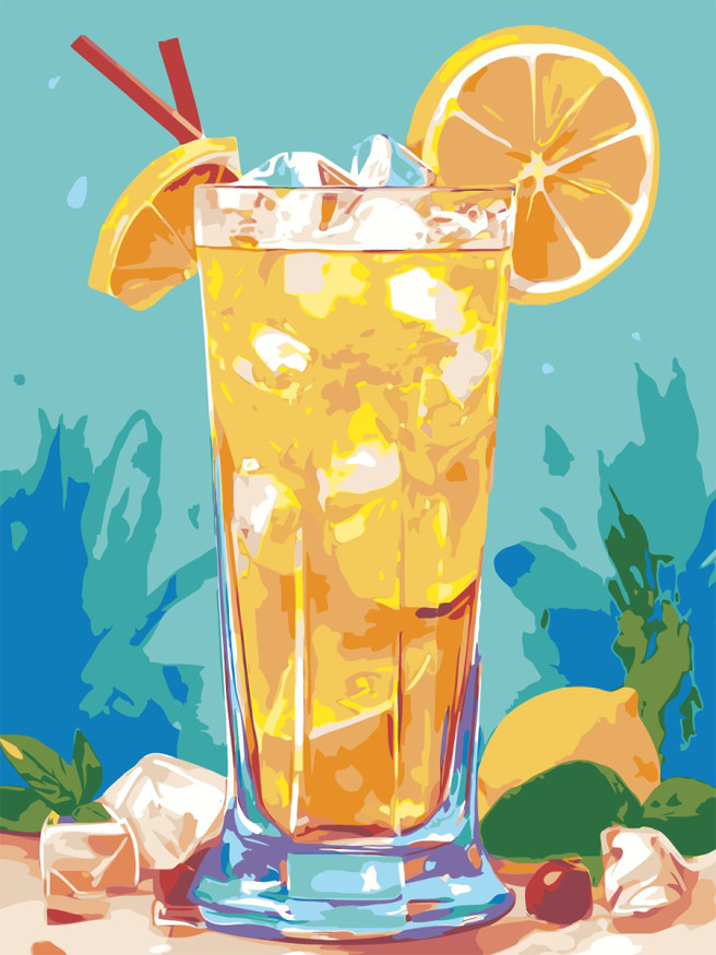 Картина по номерам &amp;quot;Коктейль с апельсином&amp;quot;