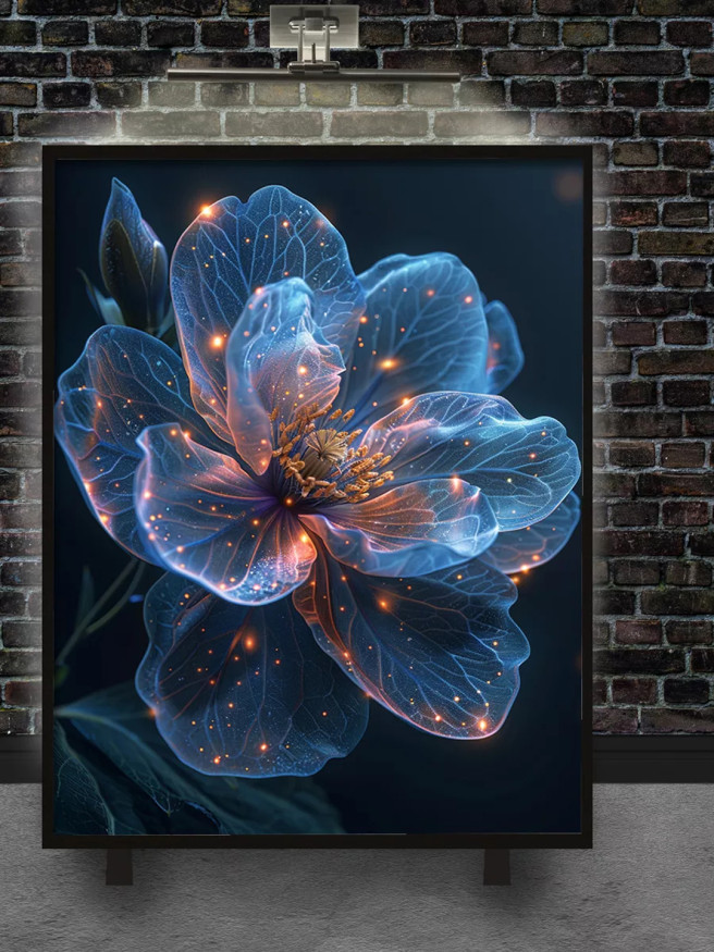 Holstga bosilgan poster &amp;quot;Tungi gul yaltirashi&amp;quot;