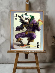 Holstga bosilgan poster &quot;Qoplon niqobidagi masxaraboz&quot;