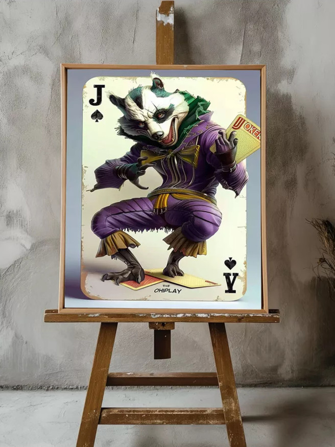 Holstga bosilgan poster &amp;quot;Qoplon niqobidagi masxaraboz&amp;quot;