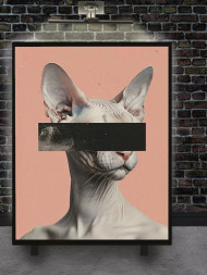 Holstga bosilgan poster &quot;Polosali sfinks mushuk&quot;