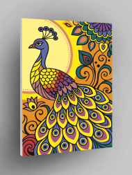 Raqamlar bo‘yicha rasm &quot;Quyosh nuri ostidagi tovus&quot;