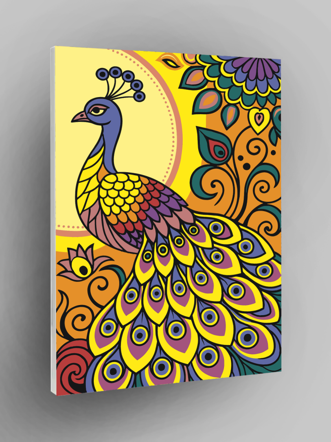 Raqamlar bo‘yicha rasm &amp;quot;Quyosh nuri ostidagi tovus&amp;quot;