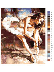 Raqamlar bo&#039;yicha rasm &quot;Balerina sahna ortida&quot;