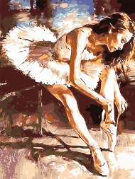 Raqamlar bo&#039;yicha rasm &quot;Balerina sahna ortida&quot;