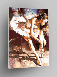 Raqamlar bo&#039;yicha rasm &quot;Balerina sahna ortida&quot;