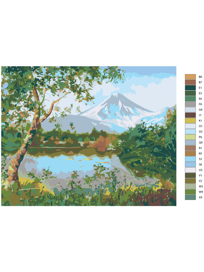 Raqamlar bo&amp;#039;yicha rasm &amp;quot;Tog&amp;#039;lar manzarasi&amp;quot;