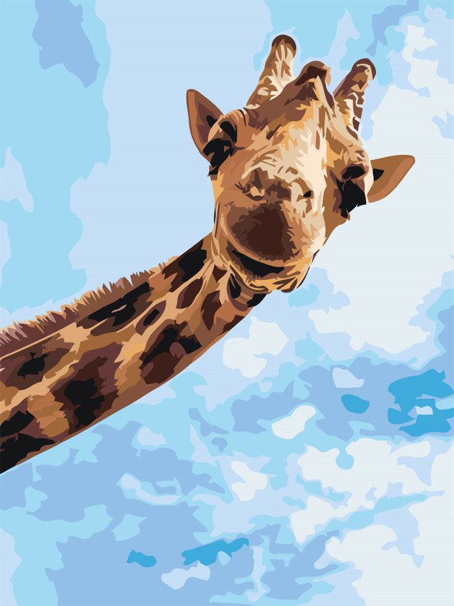 Raqamlar bo&amp;#039;yicha rasm &amp;quot;Qiziqarli jirafa&amp;quot;