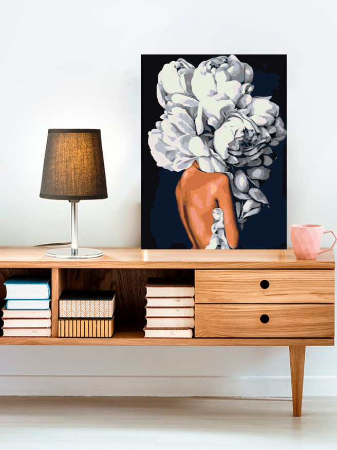 Картина по номерам &amp;quot;Цветок на голове&amp;quot;