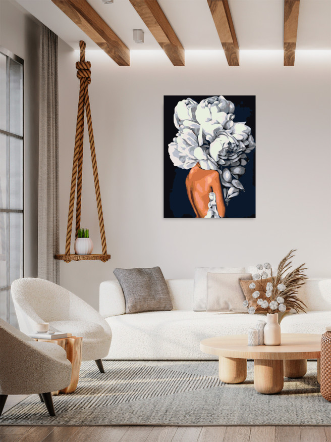 Картина по номерам &amp;quot;Цветок на голове&amp;quot;