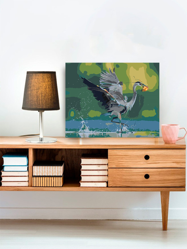 Raqamlar bo&amp;#039;yicha rasm &amp;quot;Baliq bilan laylak&amp;quot;