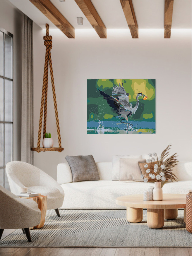 Raqamlar bo&amp;#039;yicha rasm &amp;quot;Baliq bilan laylak&amp;quot;