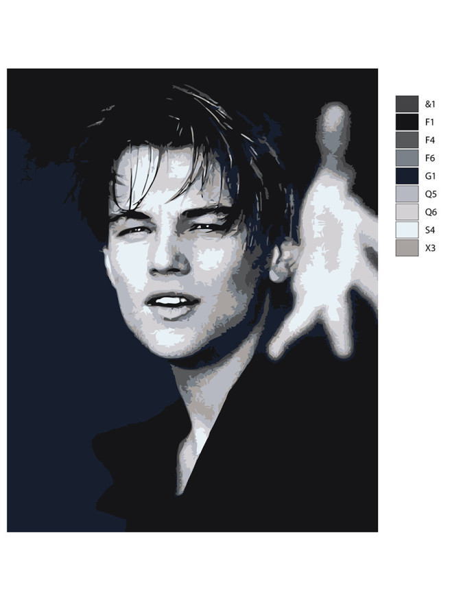 Raqamlar bo&amp;#039;yicha rasm &amp;quot;Leonardo Di Kaprio&amp;quot;