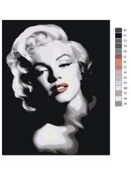 Raqamlar bo&#039;yicha rasm &quot;Merilin Monro&quot;