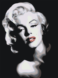 Raqamlar bo&#039;yicha rasm &quot;Merilin Monro&quot;