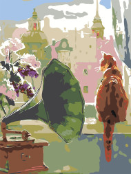 Картина по номерам "Музыкальный котик"