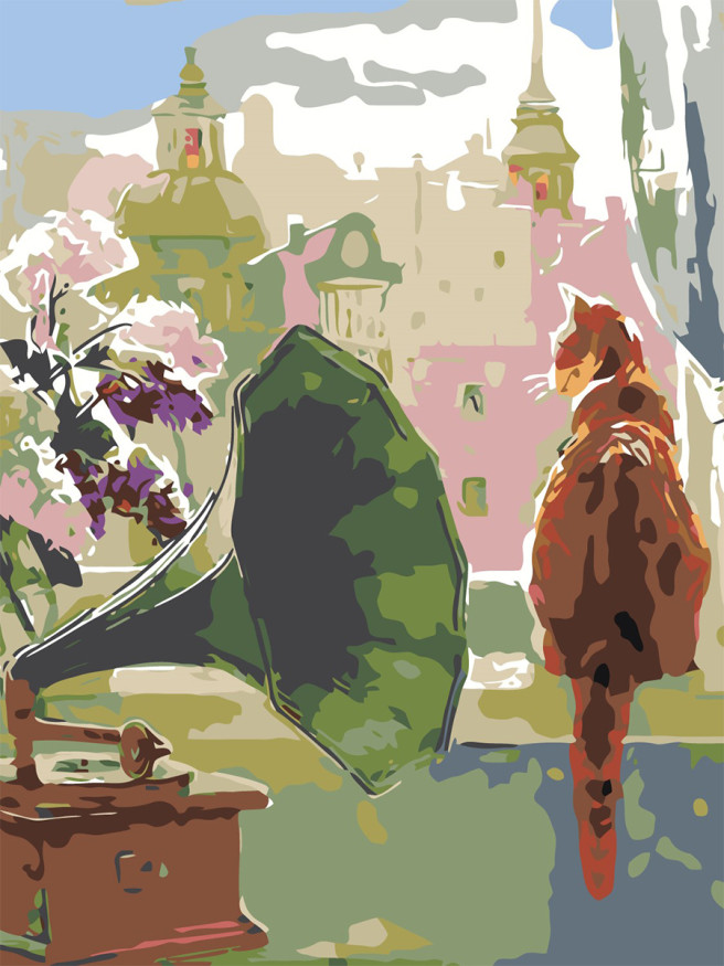 Raqamlar bo&amp;#039;yicha rasm &amp;quot;Musiqiy mushuk&amp;quot;