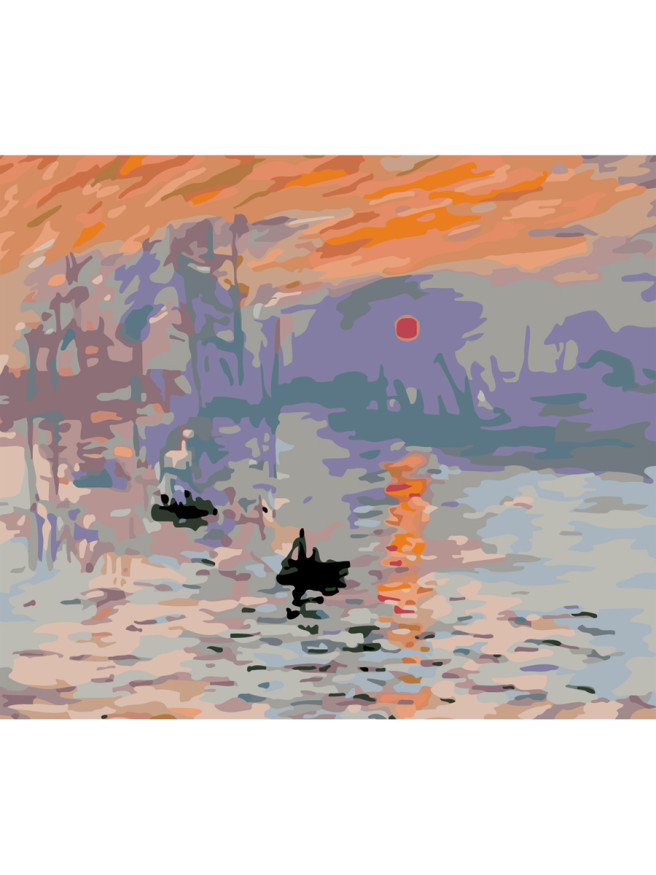 Картина по номерам &amp;quot;Клод Моне - Впечатление. Восходящее солнце&amp;quot;