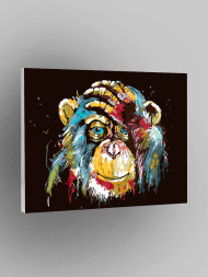 Картина по номерам &amp;quot;Цветастая обезьяна&amp;quot;