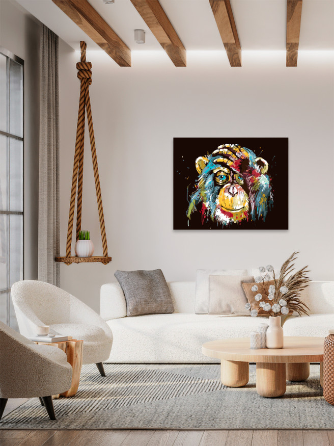 Картина по номерам &amp;quot;Цветастая обезьяна&amp;quot;