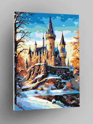 Raqamlar bo&#039;yicha rasm &quot;Qorda qal&#039;a&quot;