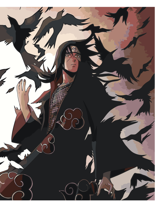 Raqamlar bo&amp;#039;yicha rasm &amp;quot;Naruto - Itachi Uchiha&amp;quot;