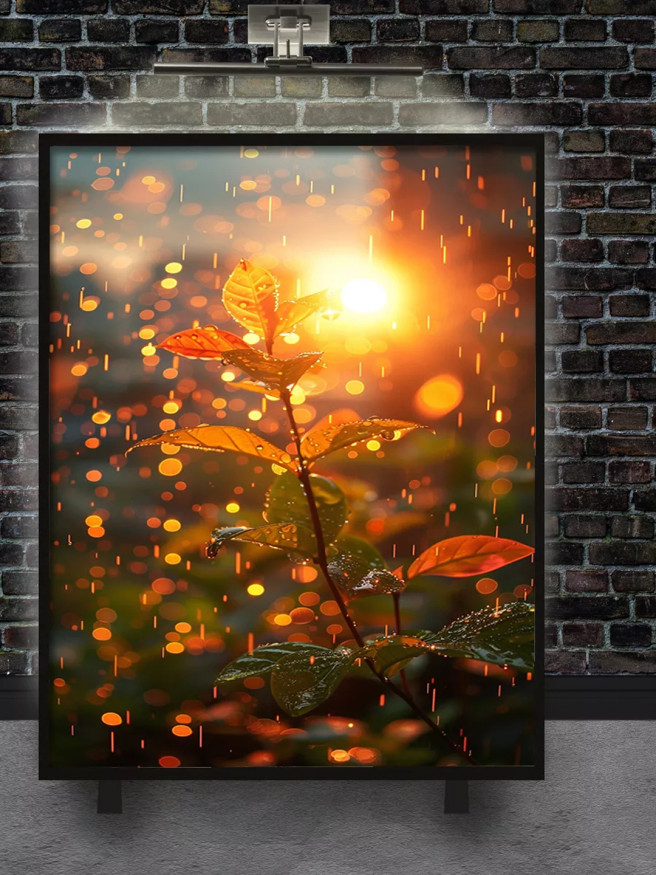 Holstga bosilgan poster &amp;quot;Oltin yomg‘irdagi barglar&amp;quot;