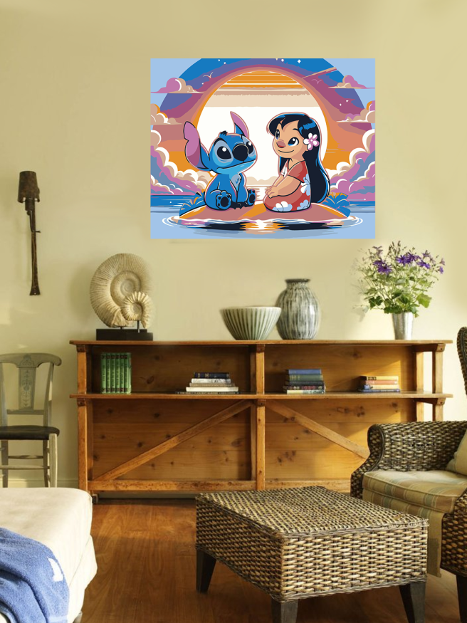 Raqamlar bo&amp;#039;yicha rasm &amp;quot;Lilo va Stich&amp;quot;