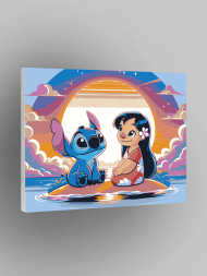 Raqamlar bo&#039;yicha rasm &quot;Lilo va Stich&quot;