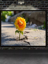 Holstga bosilgan poster &quot;Yoriqlardan jilmayish&quot;