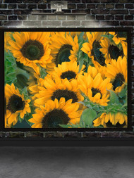 Holstga bosilgan poster &quot;Quyoshgullar yaltir yulduzi&quot;