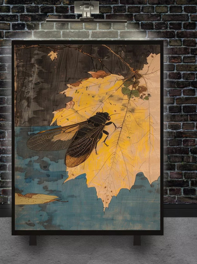 Holstga bosilgan poster &amp;quot;Zig‘irdagi chigirtka&amp;quot;