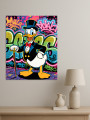 Постер на холсте &amp;quot;Скрудж на фоне граффити&amp;quot;
