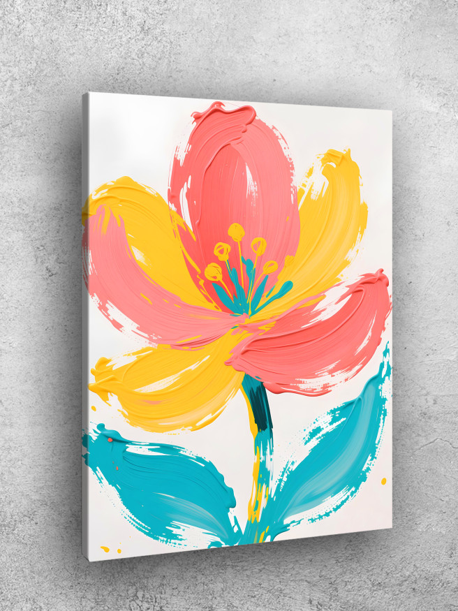 Holstga bosilgan poster &amp;quot;Yorqin abstrakt gul&amp;quot;