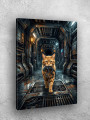 Постер на холсте &amp;quot;Кот в космическом коридоре&amp;quot; 