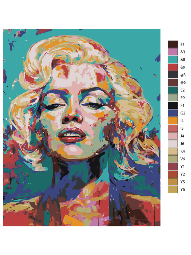 Raqamlar bo&amp;#039;yicha rasm &amp;quot;Merilin Monro&amp;quot;