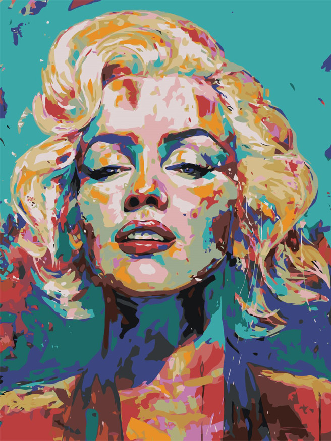 Raqamlar bo&amp;#039;yicha rasm &amp;quot;Merilin Monro&amp;quot;