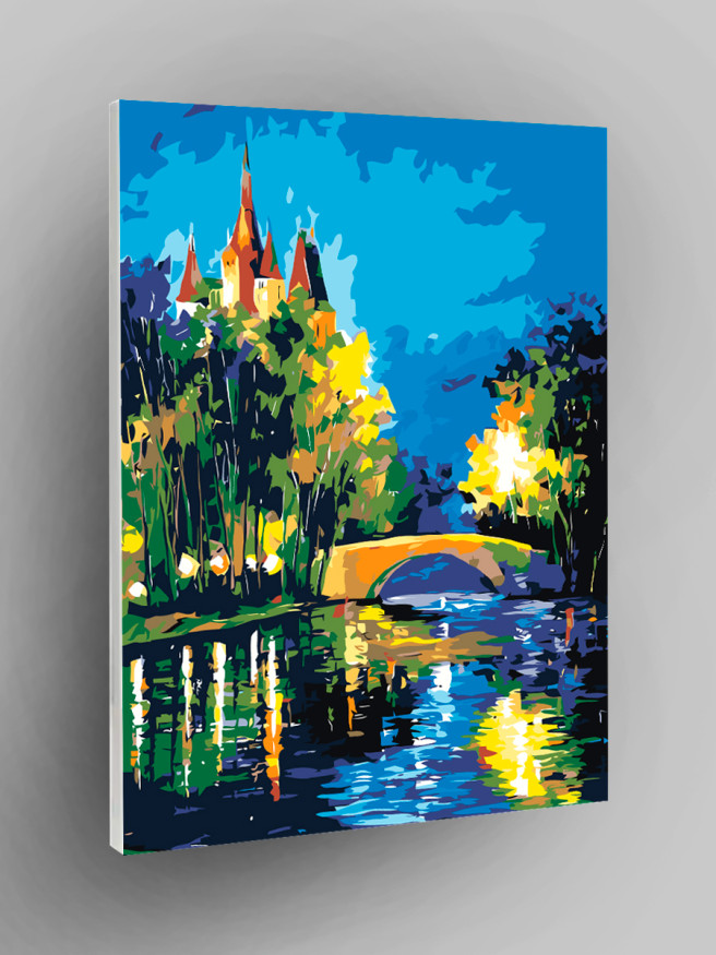 Картина по номерам &amp;quot;Вид на ночную реку&amp;quot;