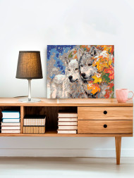 Raqamlar bo&#039;yicha rasm &quot;Bo&#039;ri va ayoli&quot;