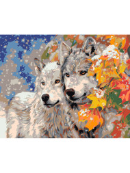 Raqamlar bo&#039;yicha rasm &quot;Bo&#039;ri va ayoli&quot;