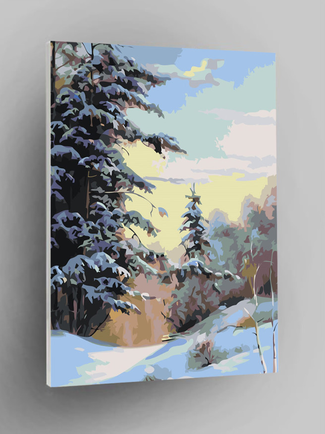 Картина по номерам &amp;quot;Зима в лесу&amp;quot;