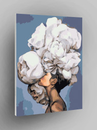 Raqamlar bo&#039;yicha rasm &quot;Boshdagi gul&quot;