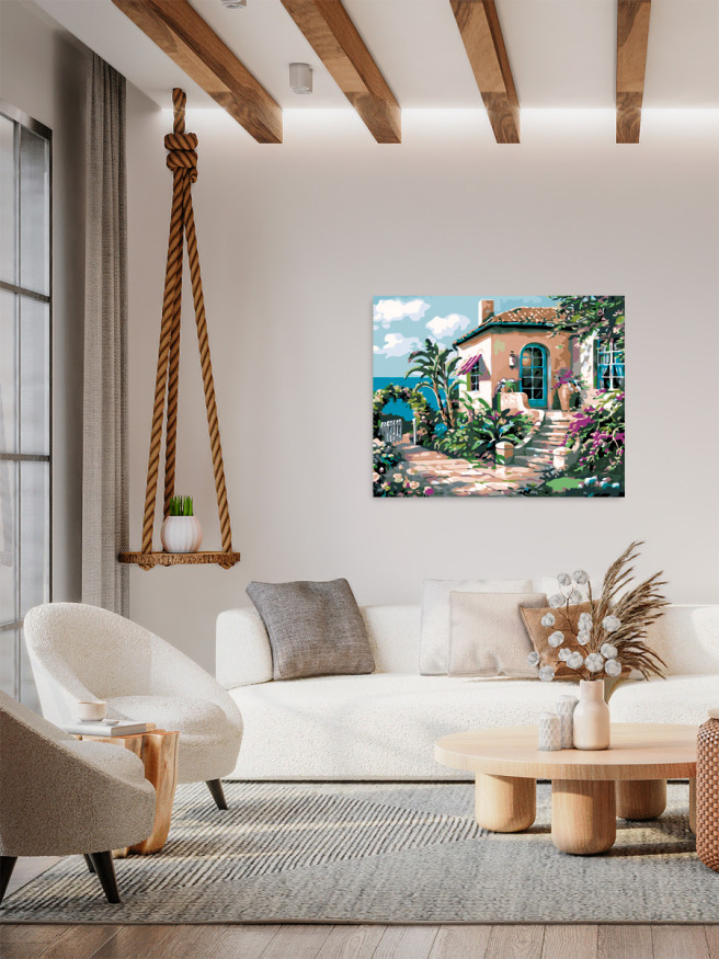 Raqamlar bo&amp;#039;yicha rasm &amp;quot;Dengiz bo&amp;#039;yidagi uy&amp;quot;